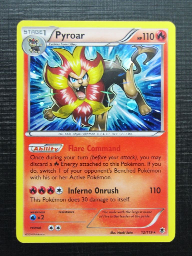 Pokemon Cards: PYROAR 12/119 HOLO # 25I6