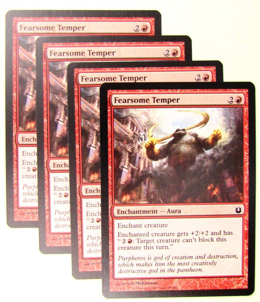 MTG Magic the Gathering Born of the Gods: Fearsome Temper x4