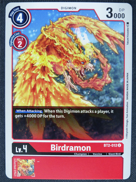 Birdramon BT2-012 U - Digimon Cards #QE