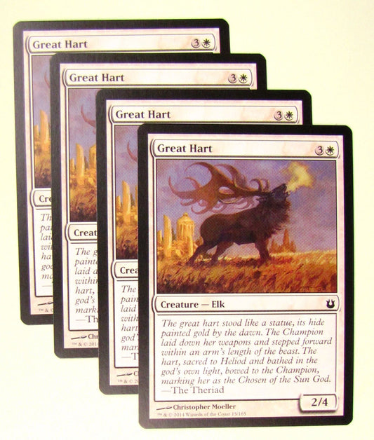 MTG Magic the Gathering Born of the Gods: Great Hart x4