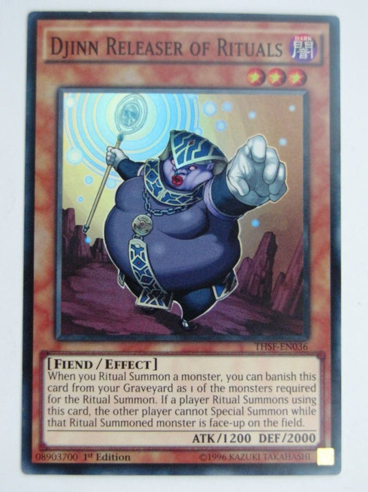 Yugioh Played Cards: DJINN RELEASER OF RITUALS THSF SUPER RARE # 29G71