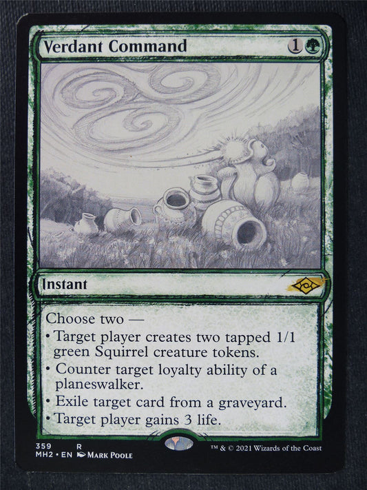 Verdant Command Sketch - MH2 - Mtg Magic Cards #H4