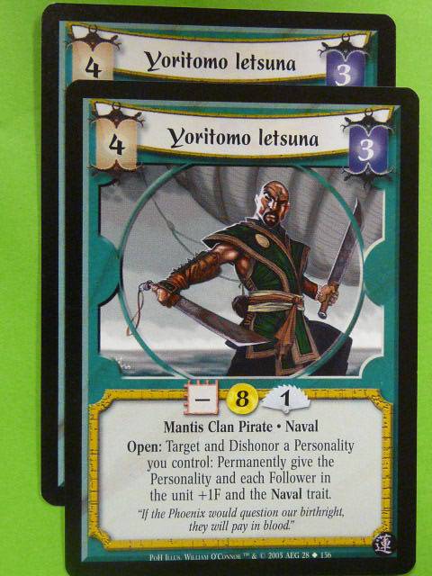 L5R Card Legend of Five Rings: YORITOMO LEYSUNA 28/156 x2