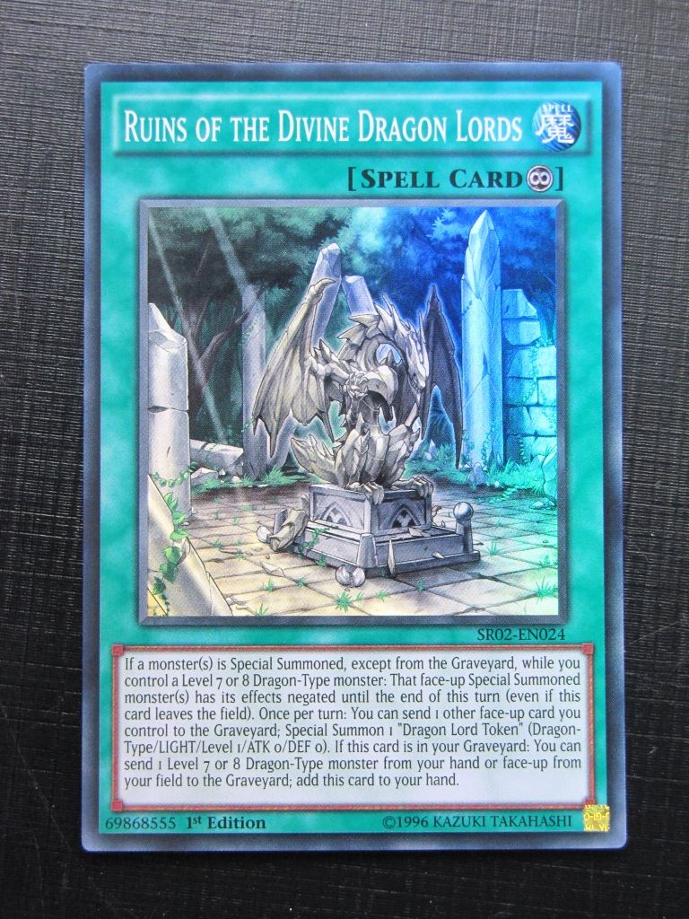 Yugioh Cards: RUINS OF THE DIVINE DRAGON LORDS SR02 SUPER RARE # 21E37