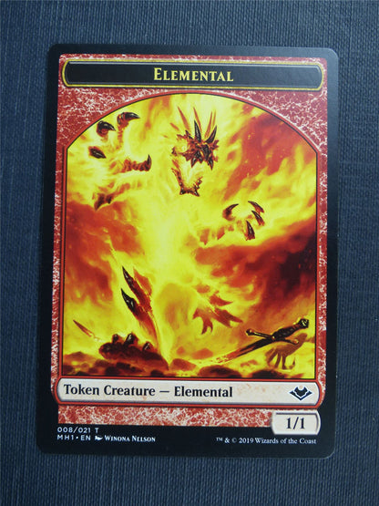 Wrenn Emblem / Elemental - Mtg Magic Token Cards #4OJ