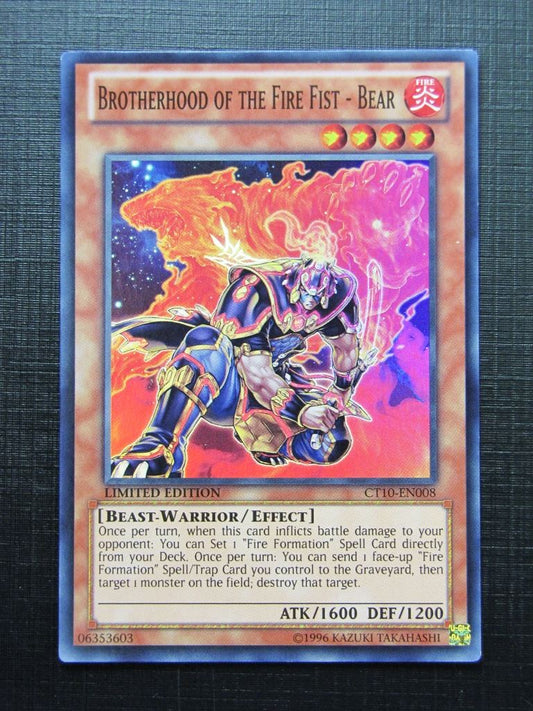 Yugioh Cards: BROTHERHOOD OF THE FIRE FIST - BEAR CT10 SUPER RARE # 16F78