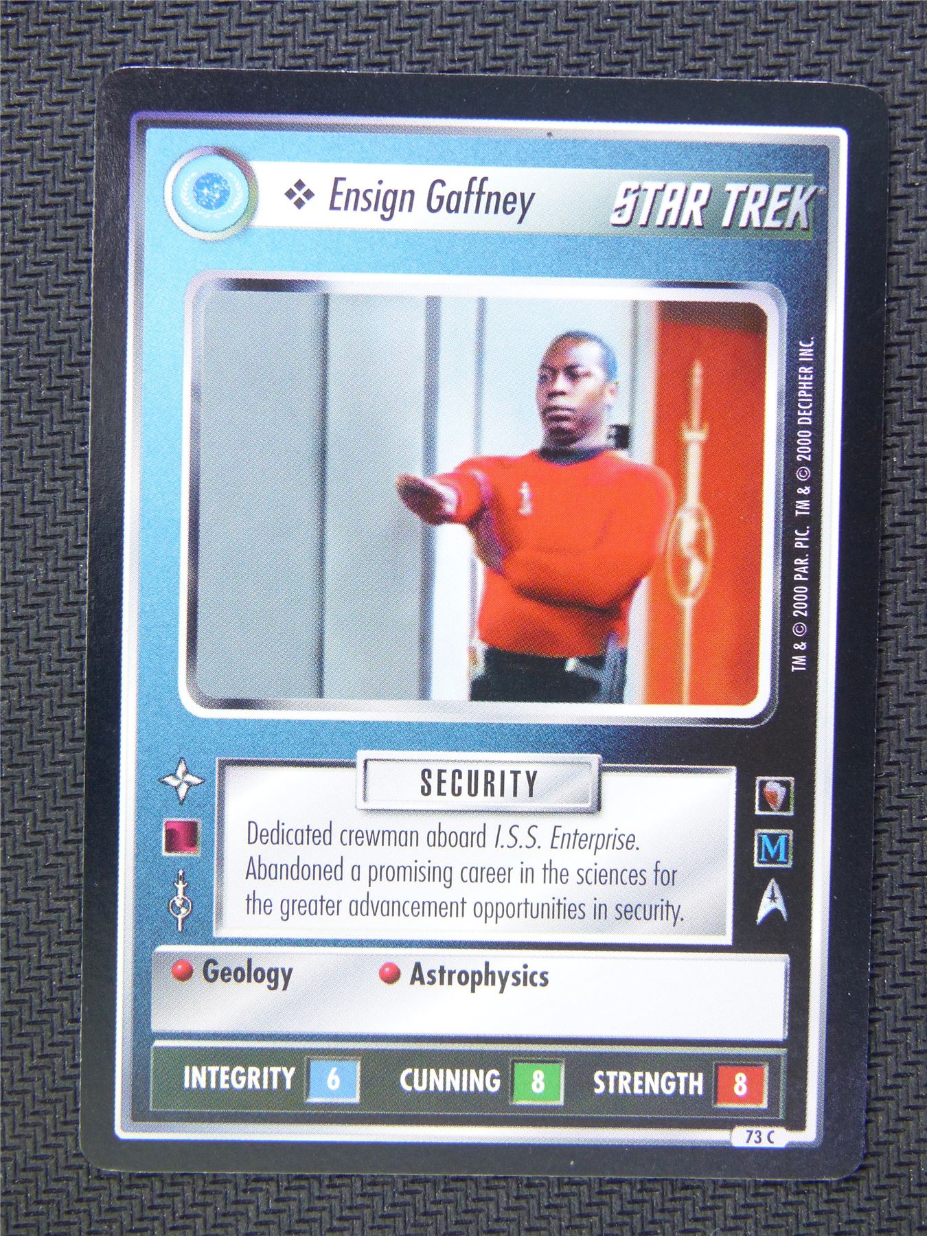 Ensign Gaffney Black Border - Star Trek CCG #4ZT