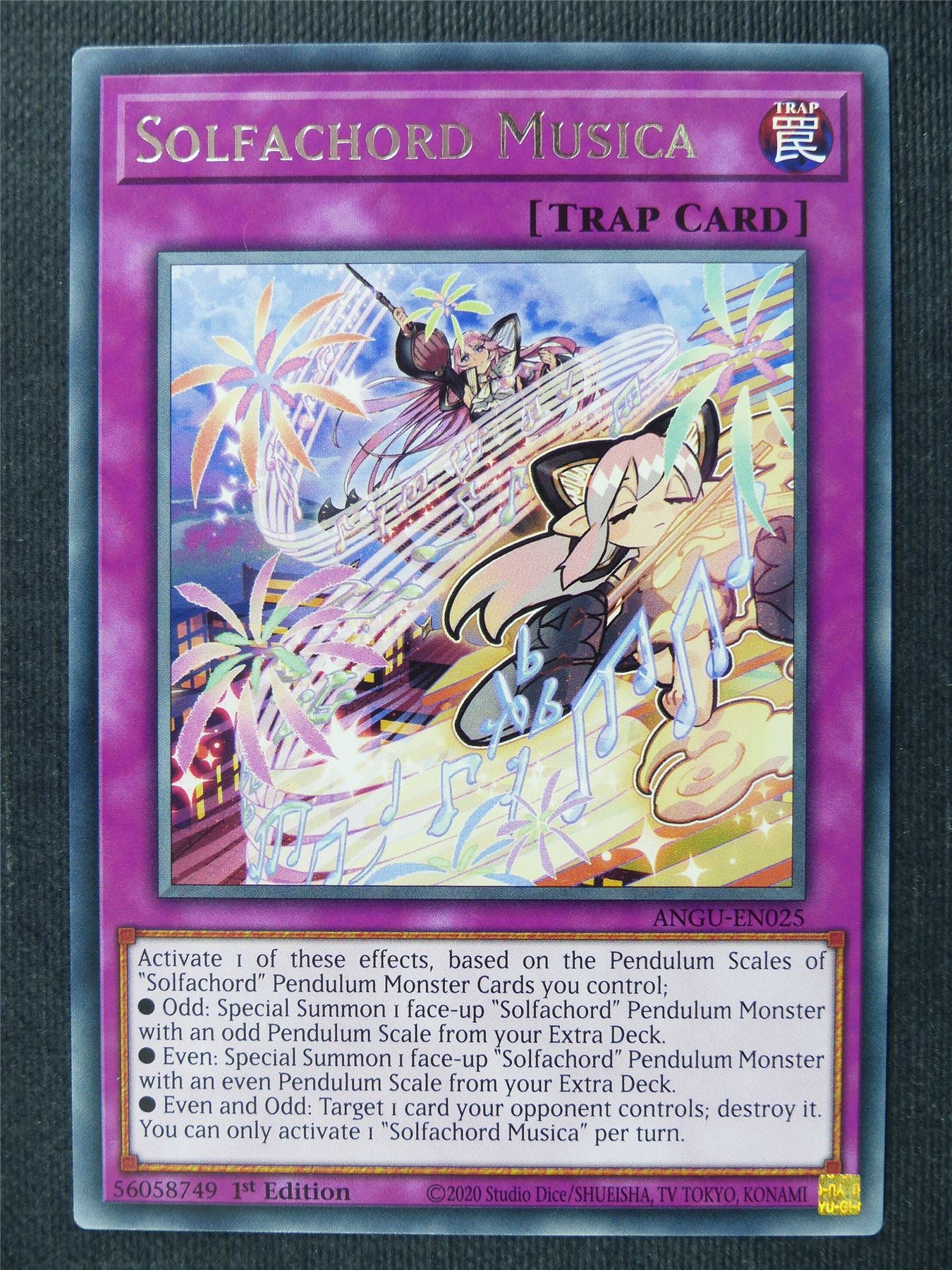 Solfachord Musica ANGU Rare - 1st ed Yugioh Cards #367