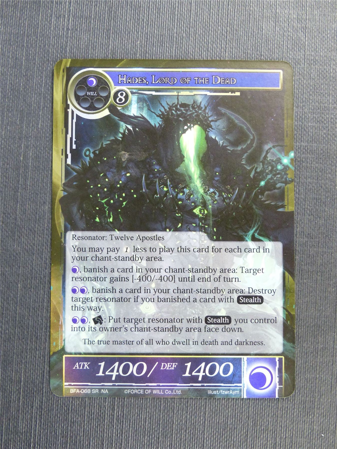 Hades Lord of the Undead Foil - Force of Will Cards #4TR