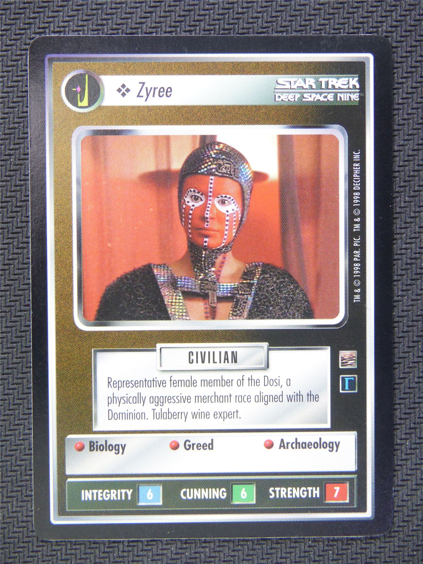 Zyree Black Border - Star Trek CCG Deep Space Nine #52L