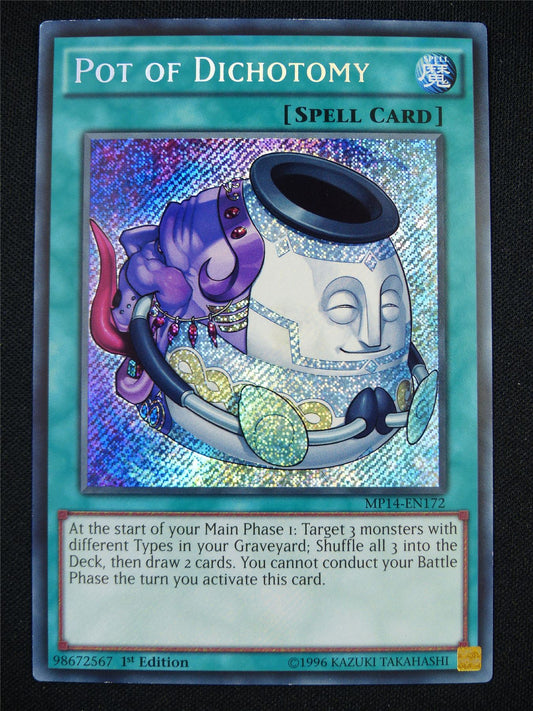 Pot of Dichotomy MP14 Secret Rare - 1st ed Yugioh Card #12C