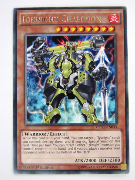 Yugioh Cards: IGKNIGHT CHAMPION CORE RARE # 2D4