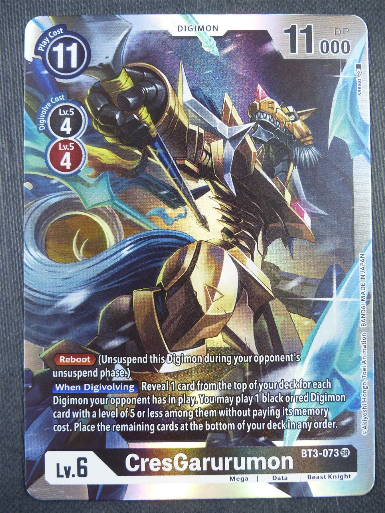 CresGarurumon BT3-073 SR - Digimon Card #9GZ