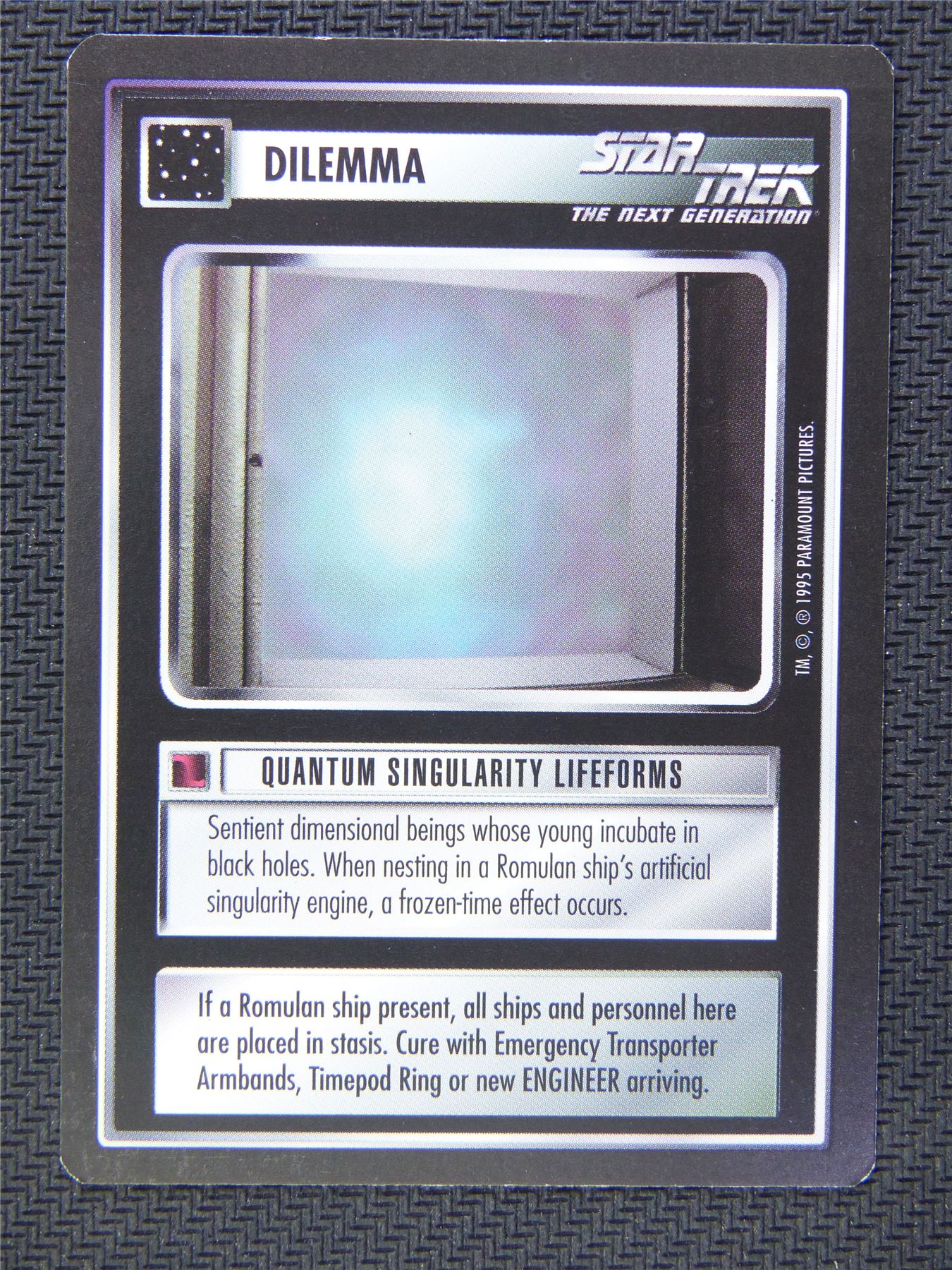 Dilemma Quantum Singularity Lifeforms - Star Trek CCG Next Gen #58F