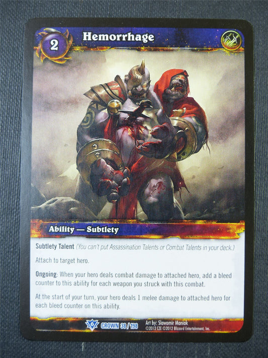 Hemorrhage 38/198 - WoW Card #14S