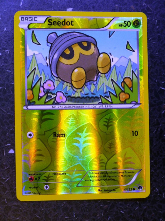 Pokemon Cards: SEEDOT 4/122 REVERSE HOLLOW # 4G29