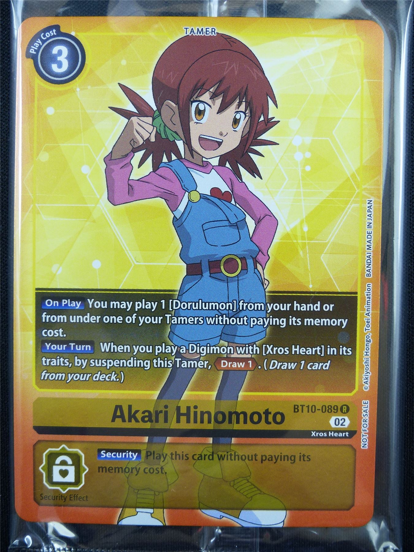 Akari Hinomoto BT10-089 R alt art sealed - Digimon Card #I5