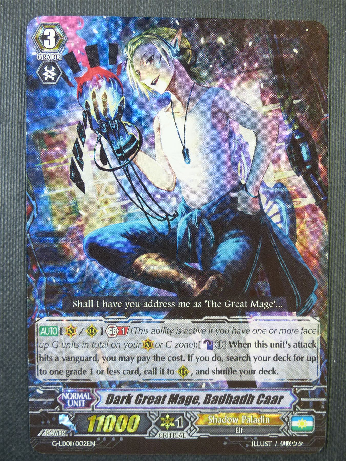 Dark Great Mage Badhadh Caar G-LD01 - Vanguard Card #6P6