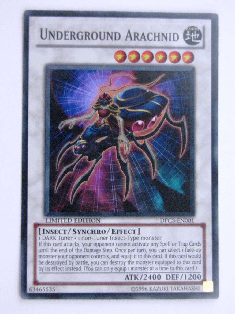 Yugioh Played Cards: UNDERGROUND ARACHNID DPC5 SUPER RARE # 31A87