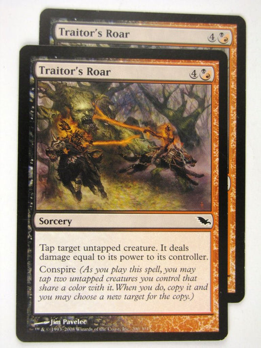 MTG Magic: the Gathering Cards: TRAITOR'S ROAR x2: SHM