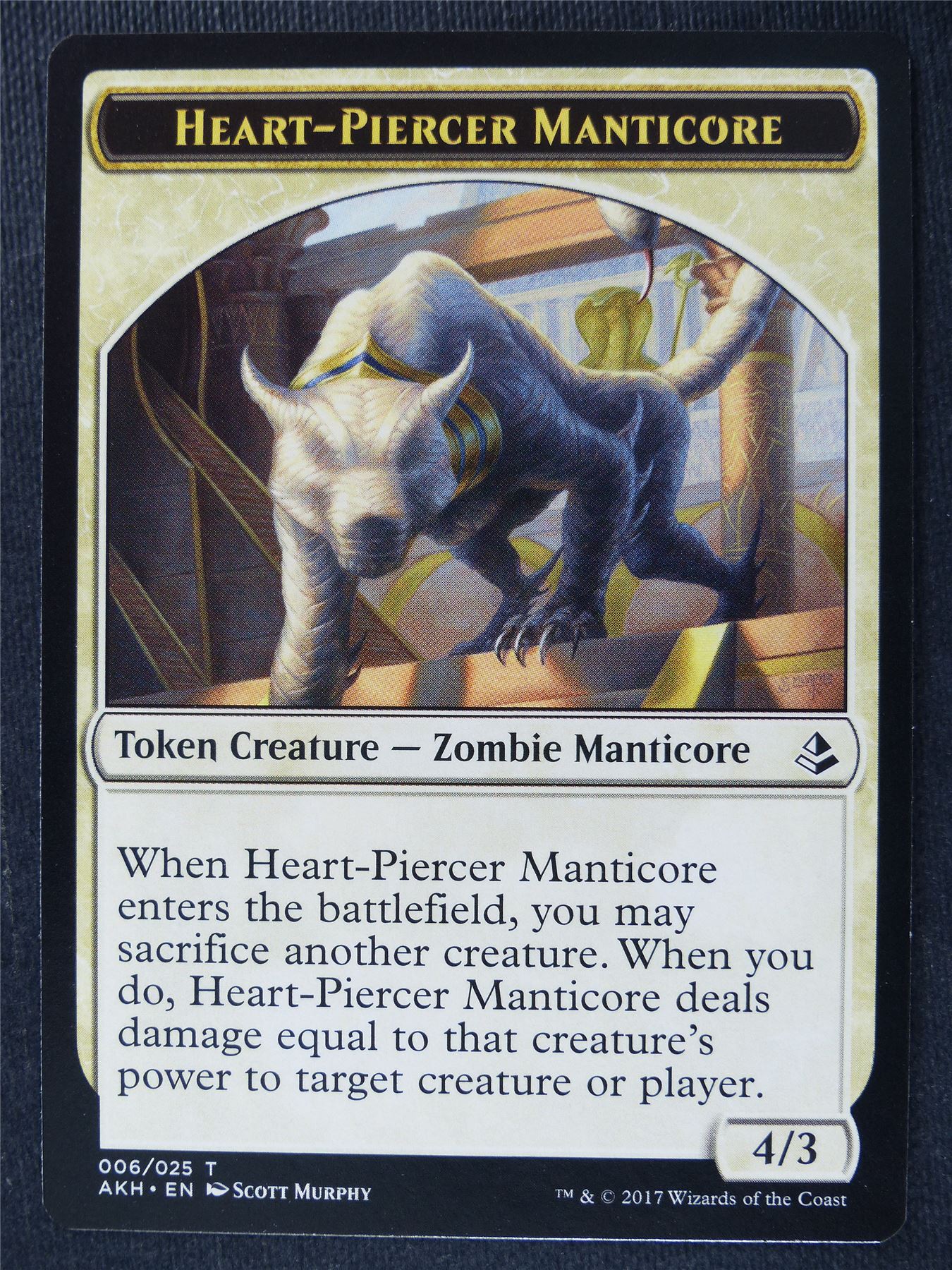 Heart-Piercer Manticore / Warrior Token - Mtg Magic Cards #1R9