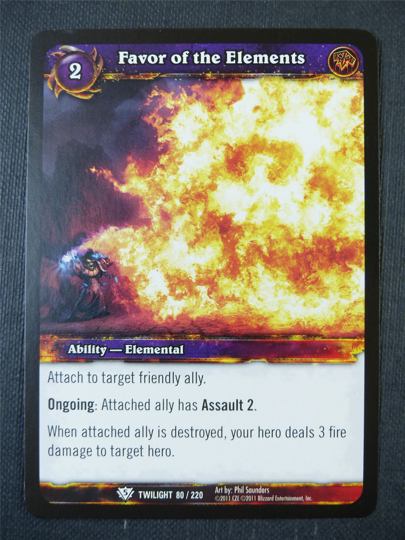 Favor of the Elements 80/220 - WoW Card #14V