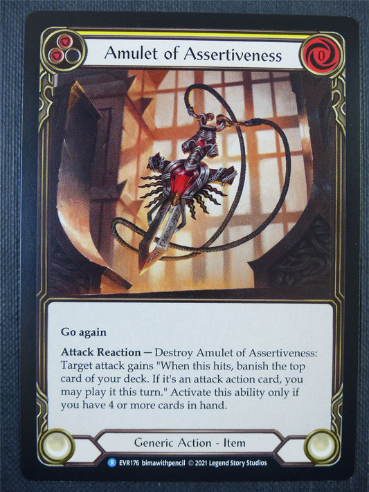 Amulet of Assertiveness Yellow - 1st ed Everfest - Flesh & Blood Card #6GS