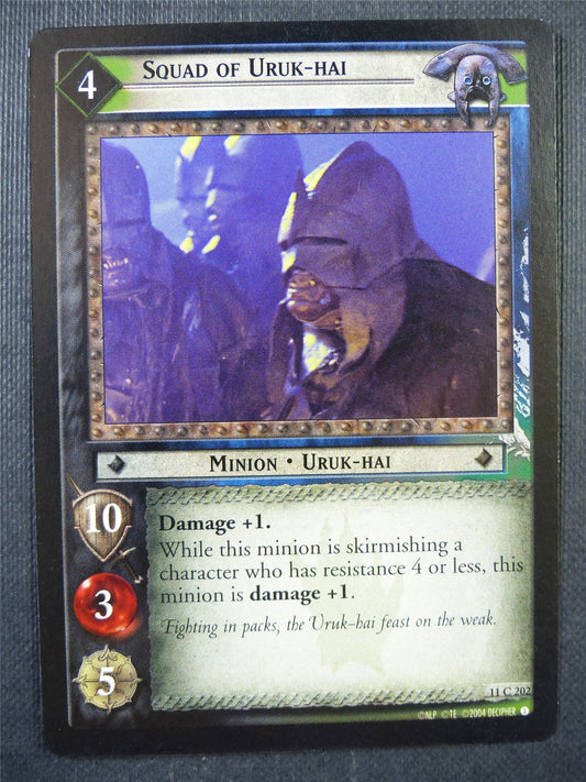 Squad of Uruk-Hai 11 C 202 - LotR Card #776