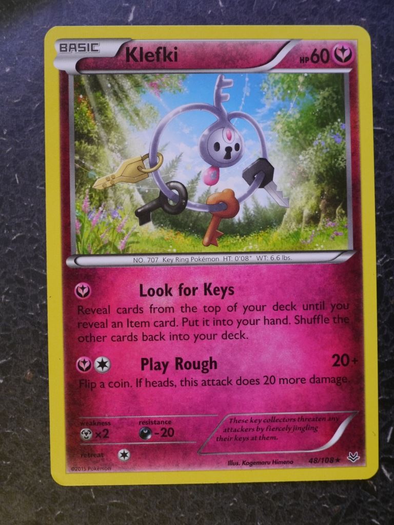 Pokemon Cards: KLEFKI 48/108 RARE # 5J2