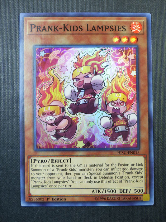 Prank-Kids Lampsies HISU Super Rare - 1st ed Yugioh Card #2WQ