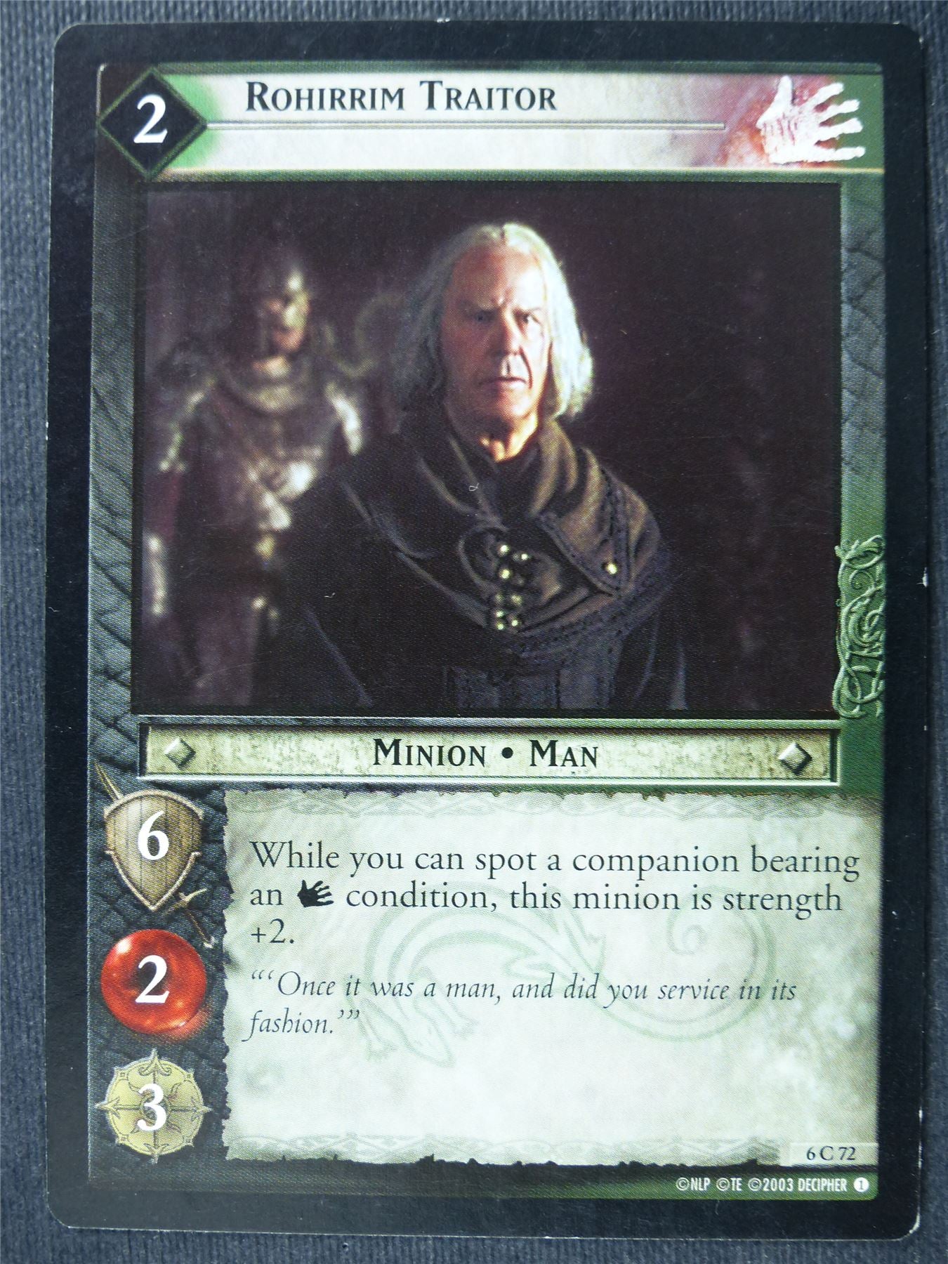 Rohirrim Traitor 6 C 72 - LotR Card #4AZ