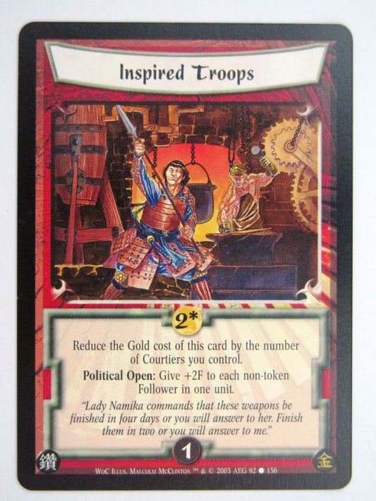 Vintage L5R Cards: INSPIRED TROOPS # 27F92