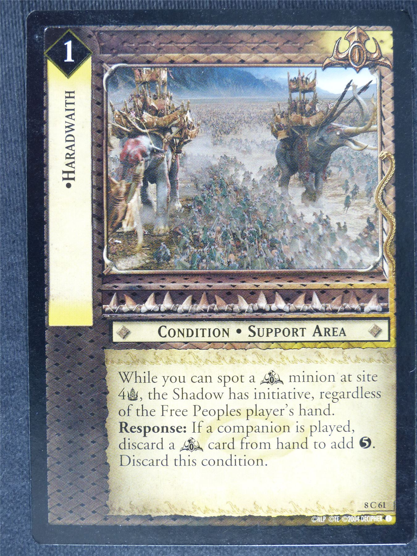 Haradwaith 8 C 61 - played - LotR Cards #FF