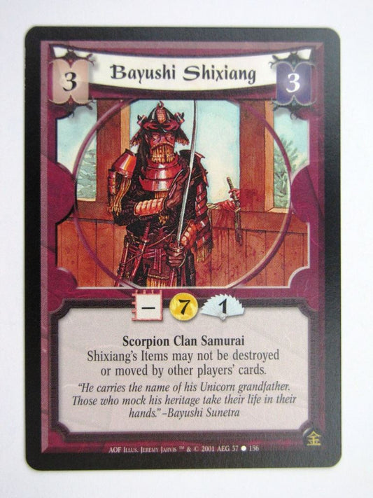 Vintage L5R Cards: BAYUSHI SHIXIANG # 27H5