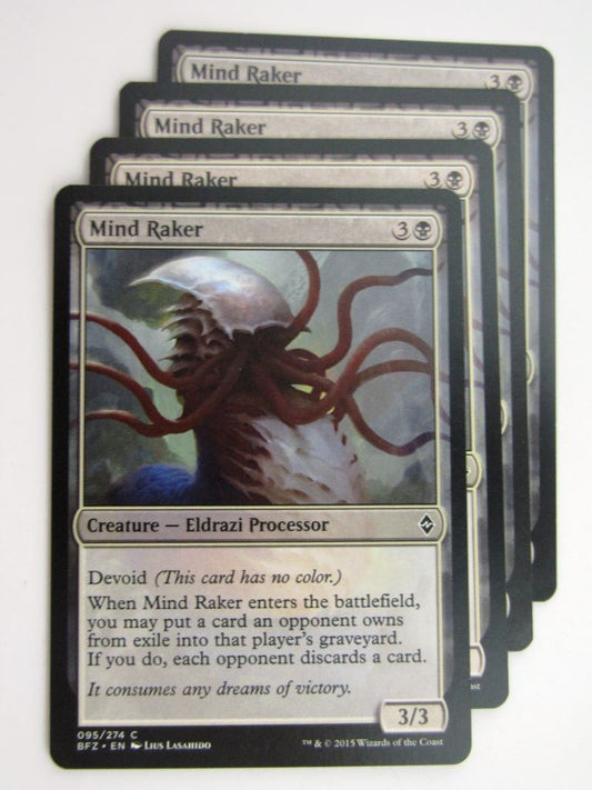 MTG Cards: BATTLE FOR ZENDIKAR: MIND RAKER x4 # 37A66