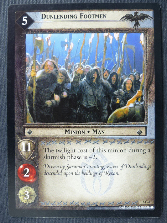 Dunlending Footmen 6 C 3 - LotR Card #4BF