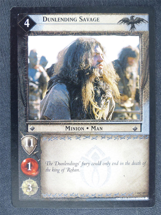 Dunlending Savage 4 C 17 - played - LotR Cards #LW