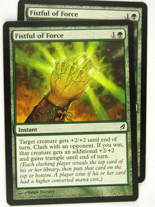 MTG Magic: the Gathering Cards: FISTFUL OF FORCE x2: LRW
