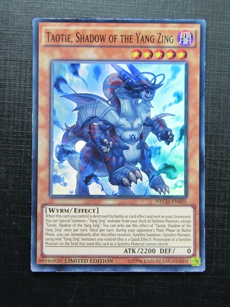 Yugioh Cards: TAOTIE SHADOW OF THE YANG ZING NECH SUPER RARE # 28J44