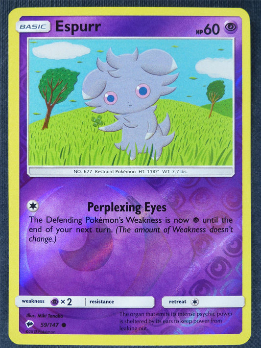 Espurr 59/147 Reverse Holo - Pokemon Cards #C6