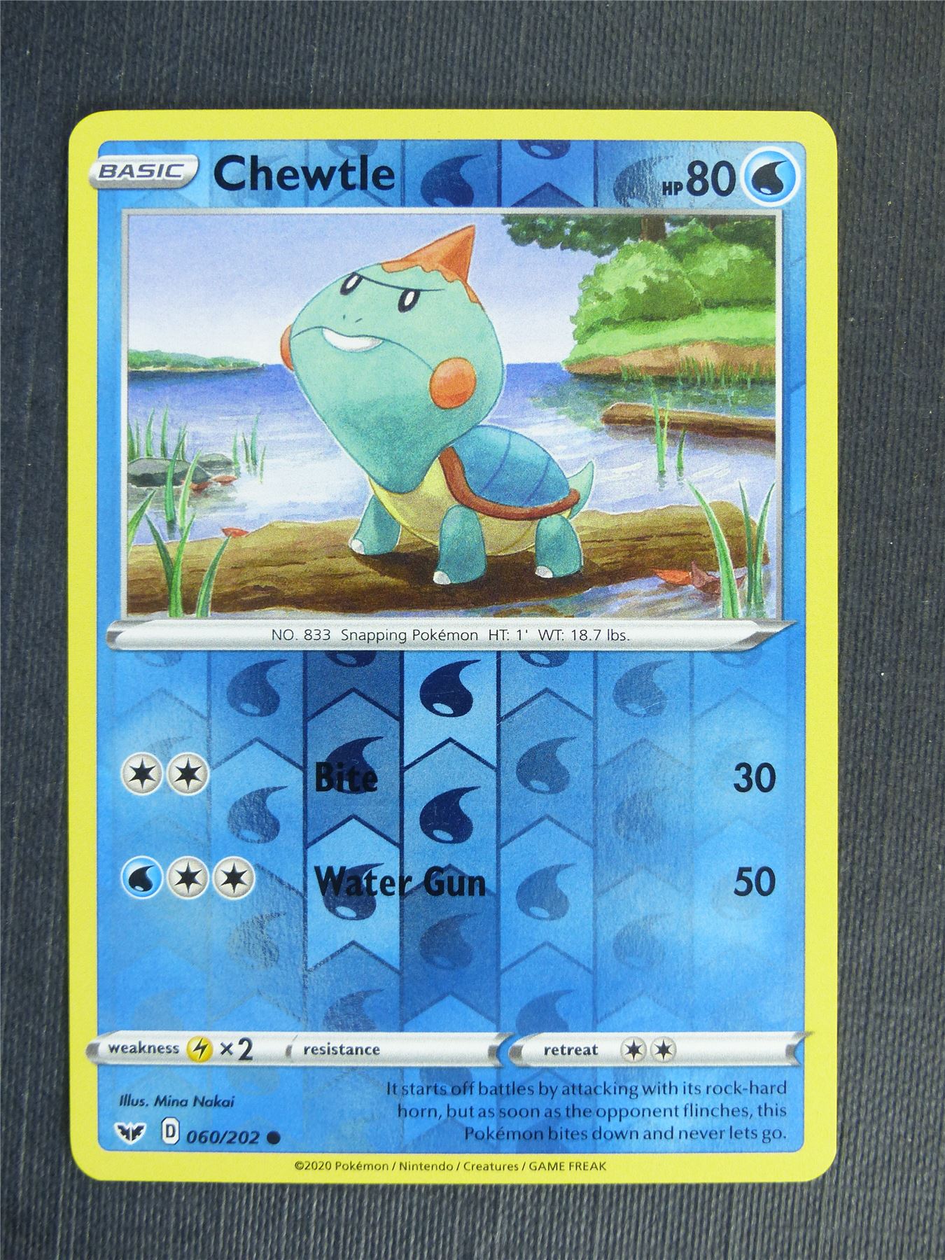 Chewtle 060/202 Reverse Holo - Pokemon Cards #2F1