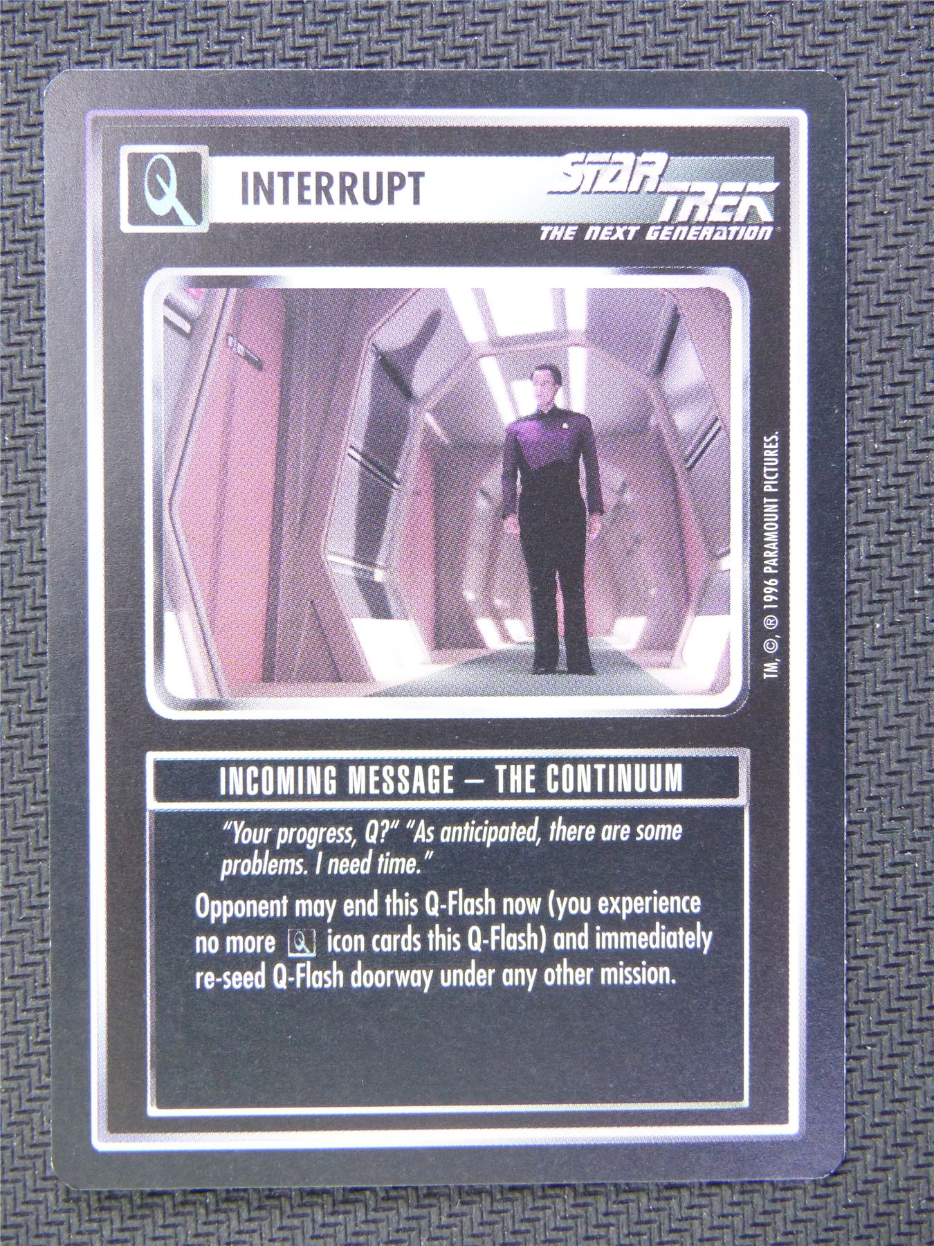 Interrupt Incoming Message Continuum - Star Trek CCG Next Gen #537