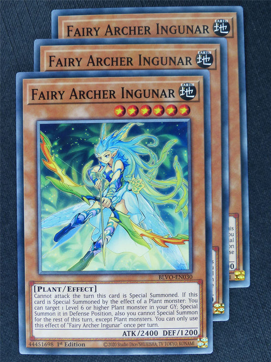 Fairy Archer Ingunar x3 - Yugioh Cards #XJ