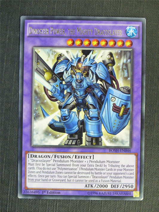 Dinoster Power the Mighty Dracoslayer BOSH Rare - 1st ed - Yugioh Cards #S4