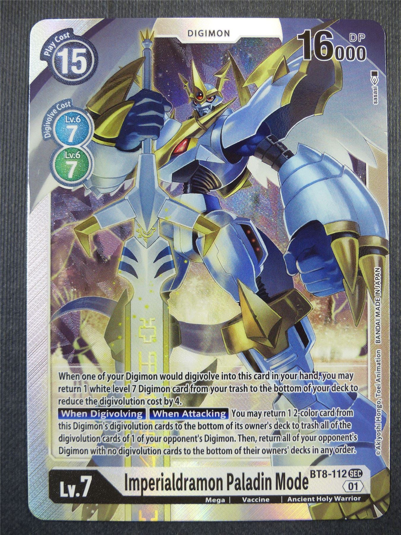 Imperialdramon Paladin Mode BT8-112 SEC - Digimon Card #3J1