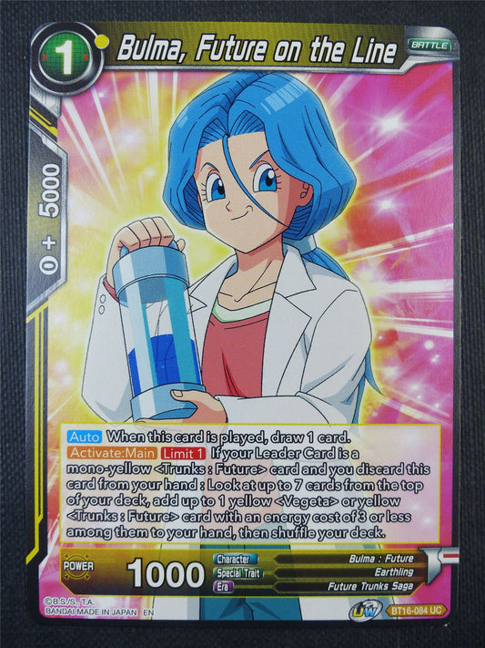 Bulma Future on the Line - Dragon Ball Super Card #7YX