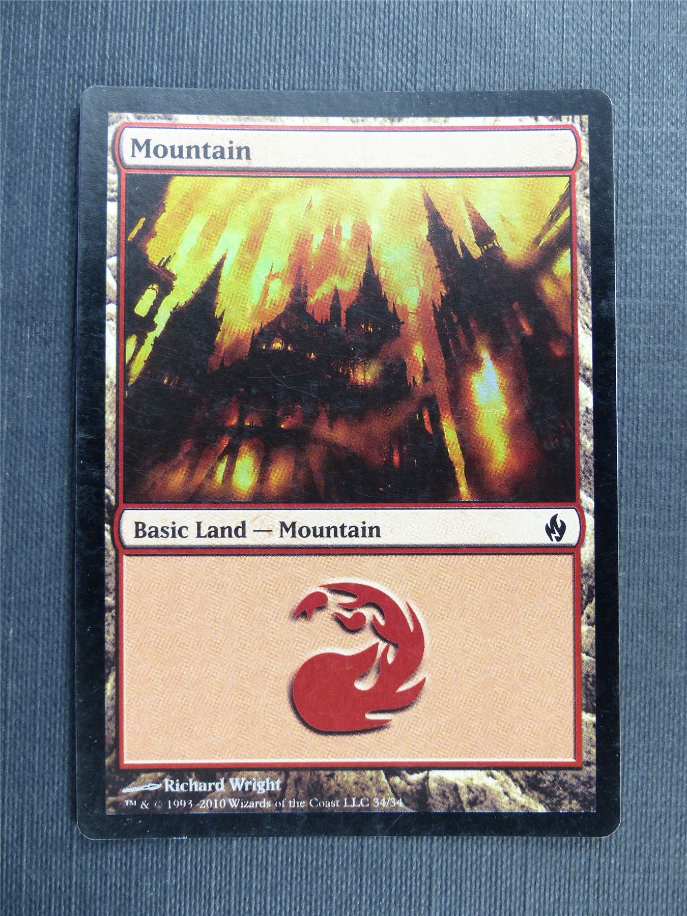 Mountain 34/34 Foil played - Mtg Magic Cards #4CW