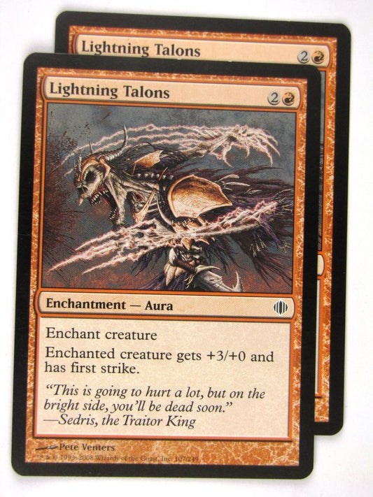 MTG Magic: The Gathering Cards: LIGHTNING TALONS x2: ALA