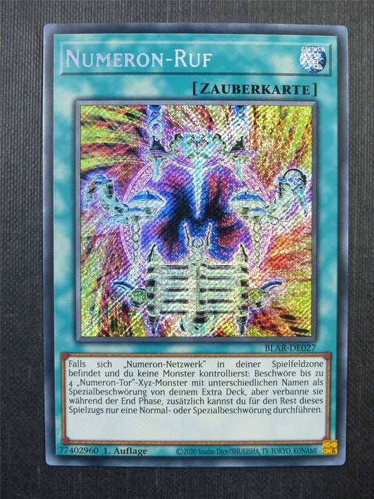 Numeron Calling BLAR Secret Rare Deutsch - 1st ed Yugioh Card #3YE