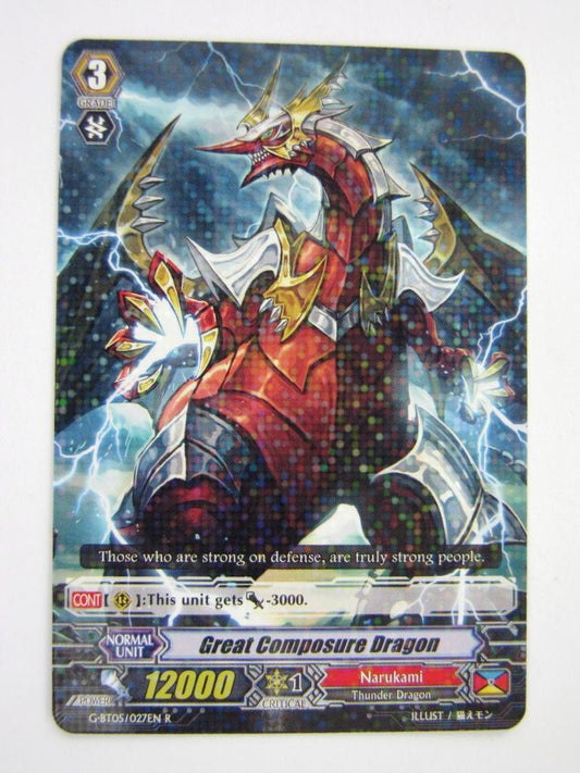 Vanguard Cards: GREAT COMPOSURE DRAGON G-BT05 R # 7G47